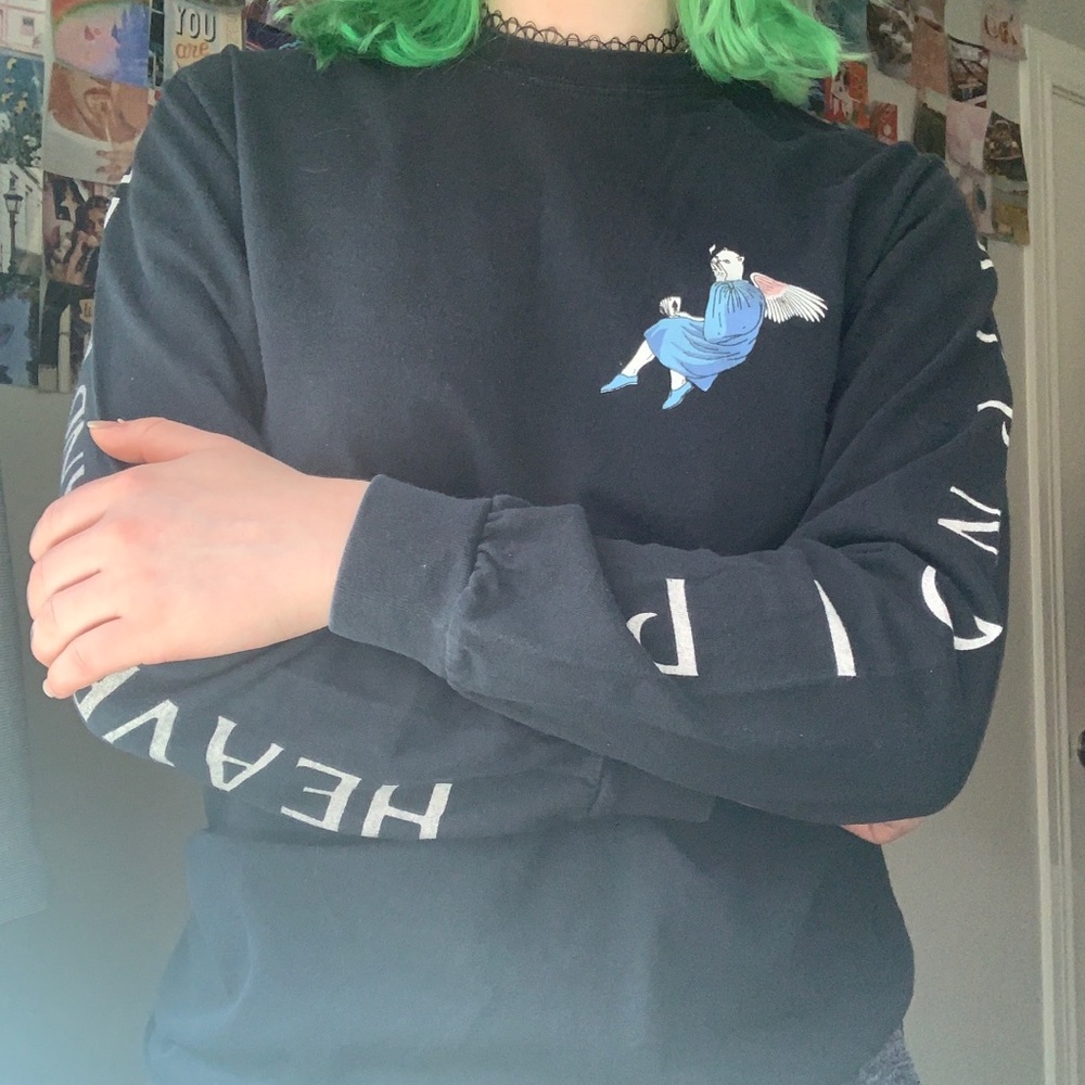 navy blue ripndip long sleeve tee
